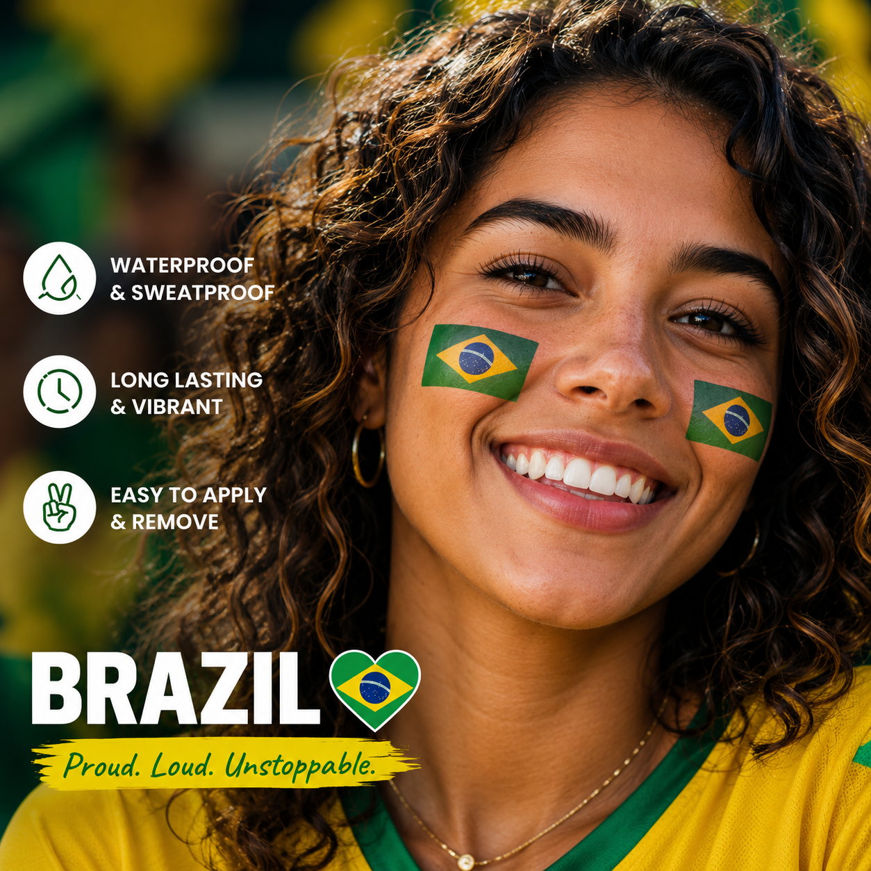 BRAZIL MATCH DAY TATTOO KIT