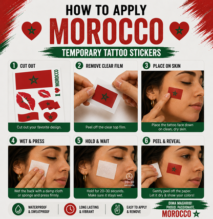 MOROCCO MATCH DAY TATTOO KIT