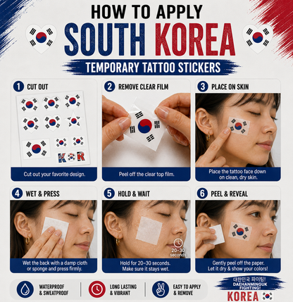 SOUTH KOREA MATCH DAY TATTOO KIT