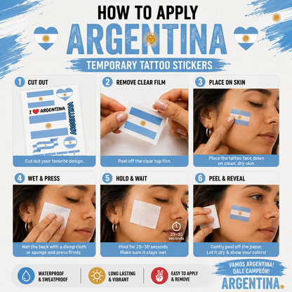 ARGENTINA MATCH DAY TATTOO KIT
