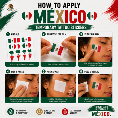 MEXICO MATCH DAY FAN TATTOO KIT