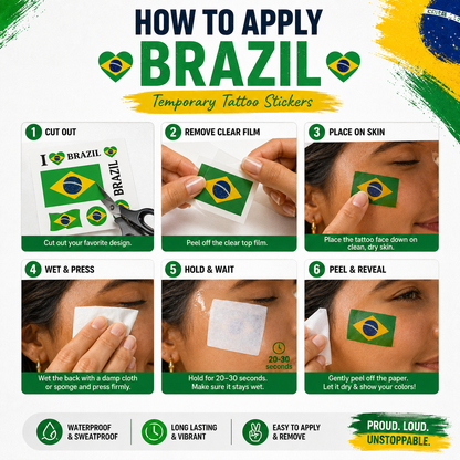 BRAZIL MATCH DAY TATTOO KIT