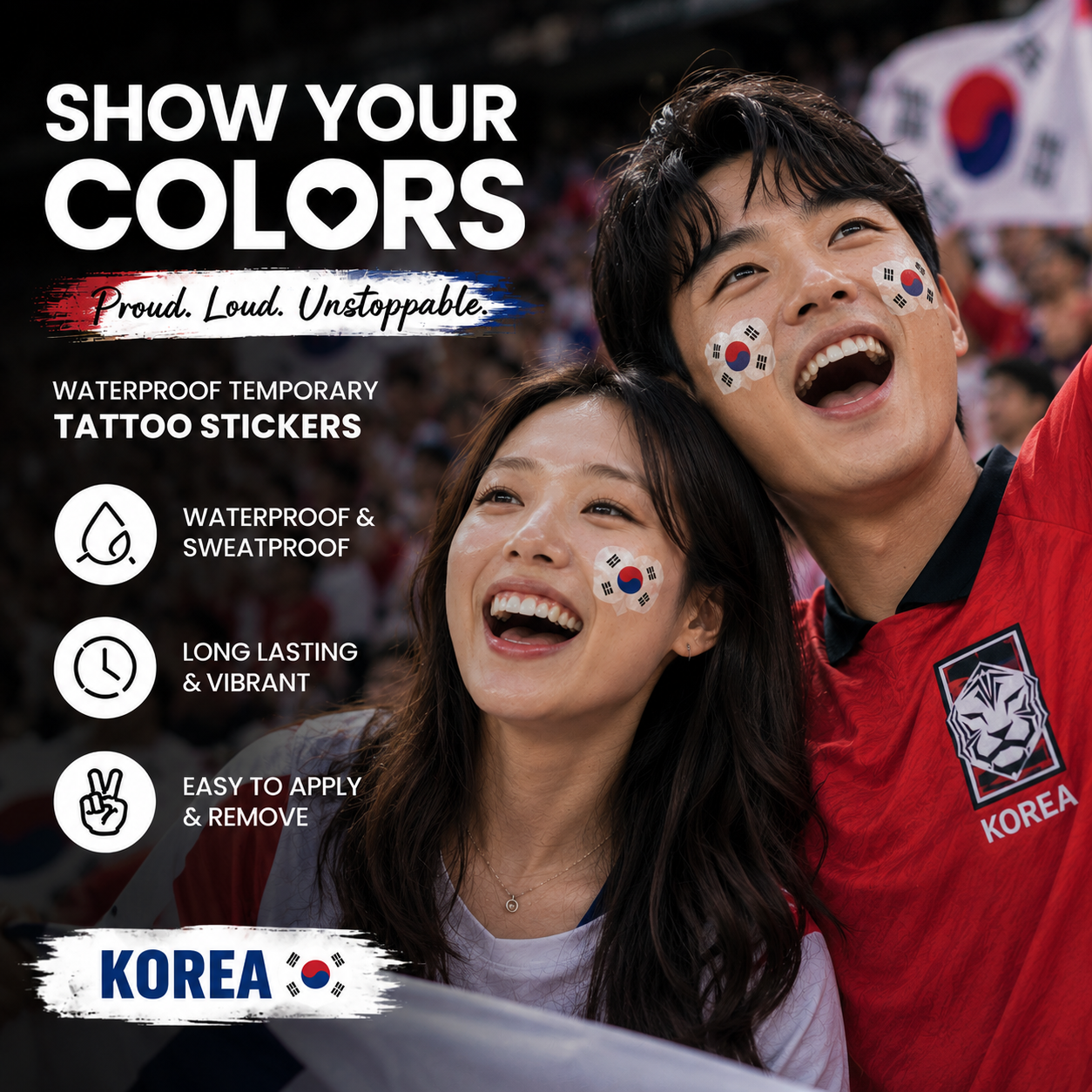 SOUTH KOREA MATCH DAY TATTOO KIT